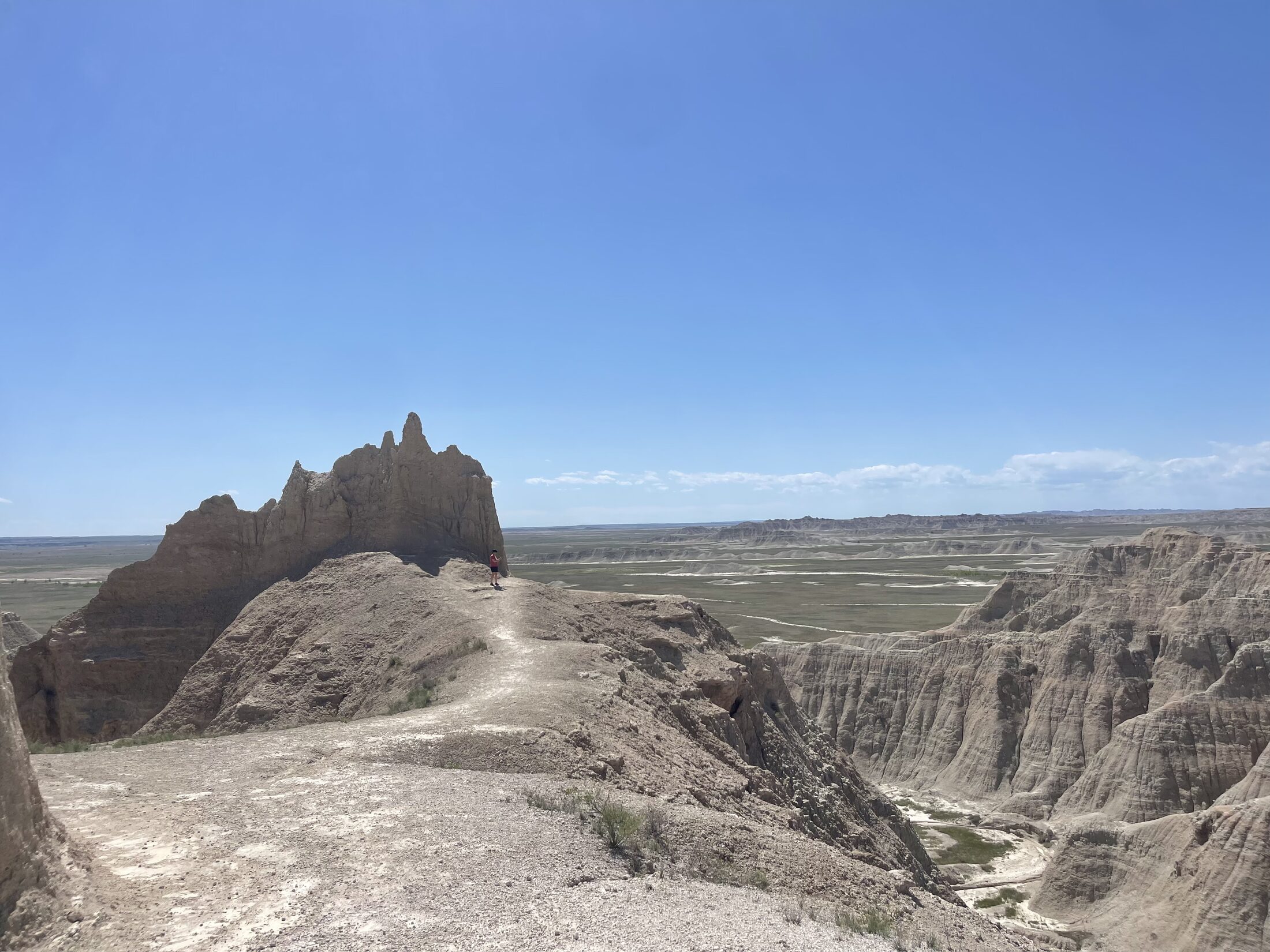 Badlands white formations